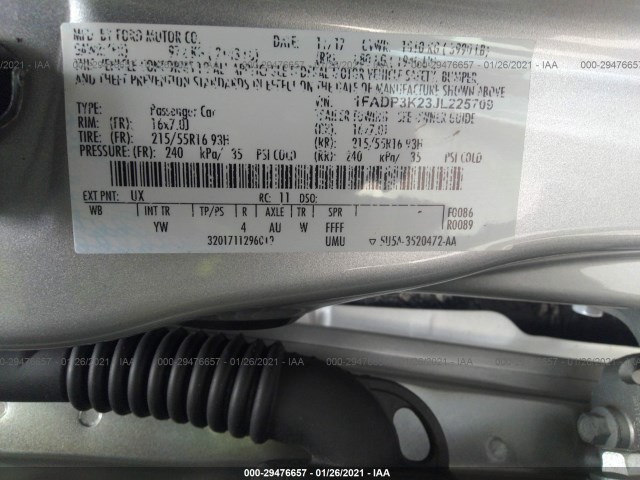 Photo 8 VIN: 1FADP3K23JL225709 - FORD FOCUS 