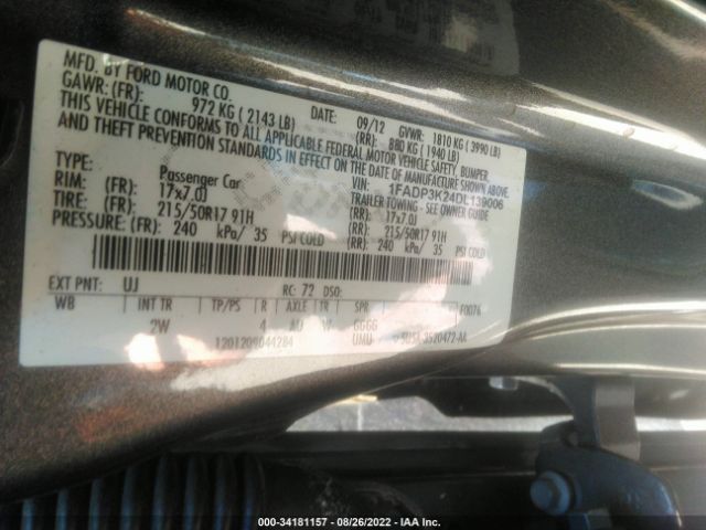 Photo 8 VIN: 1FADP3K24DL139006 - FORD FOCUS 