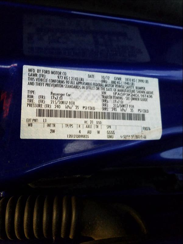 Photo 9 VIN: 1FADP3K24DL167436 - FORD FOCUS SE 