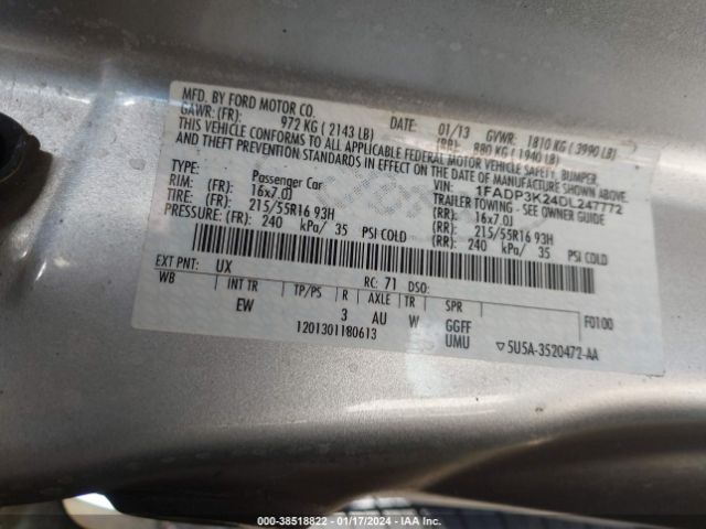 Photo 8 VIN: 1FADP3K24DL247772 - FORD FOCUS 