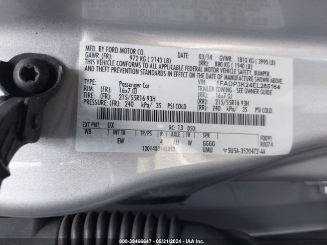 Photo 8 VIN: 1FADP3K24EL285164 - FORD FOCUS 