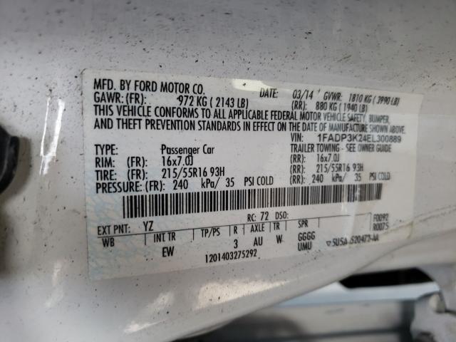 Photo 9 VIN: 1FADP3K24EL300889 - FORD FOCUS SE 