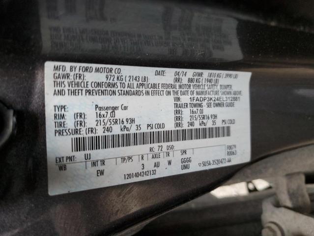 Photo 12 VIN: 1FADP3K24EL312881 - FORD FOCUS SE 