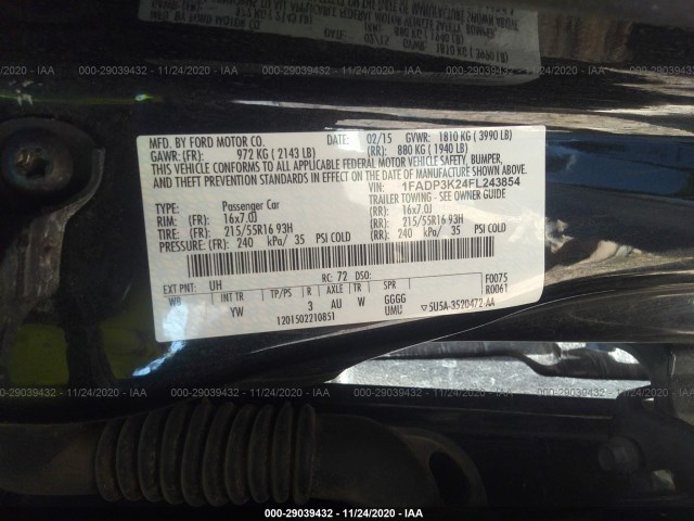 Photo 8 VIN: 1FADP3K24FL243854 - FORD FOCUS 