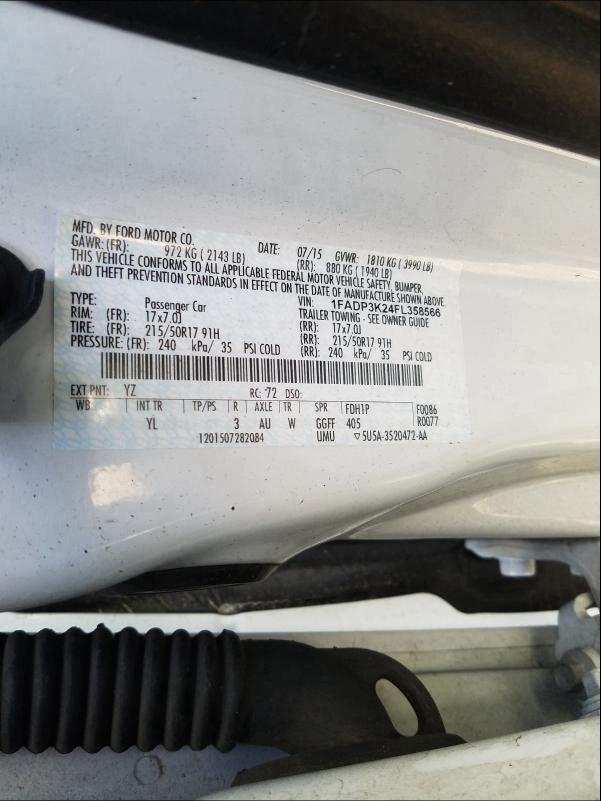 Photo 9 VIN: 1FADP3K24FL358566 - FORD FOCUS 