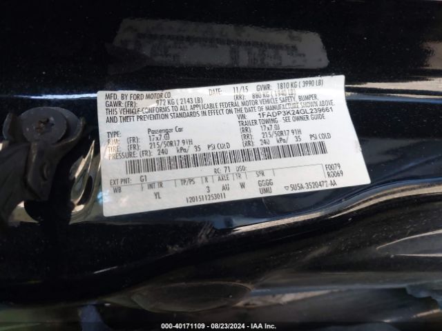 Photo 8 VIN: 1FADP3K24GL239661 - FORD FOCUS 