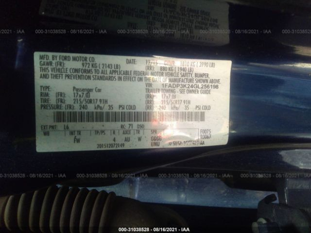 Photo 8 VIN: 1FADP3K24GL256198 - FORD FOCUS 