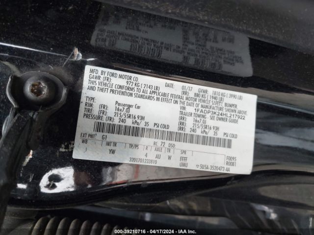 Photo 8 VIN: 1FADP3K24HL217922 - FORD FOCUS 