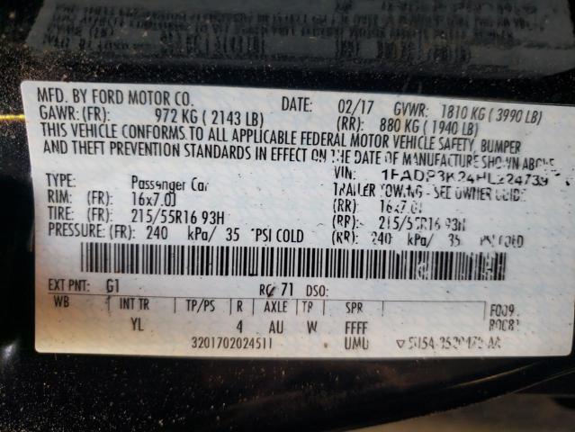 Photo 9 VIN: 1FADP3K24HL224739 - FORD FOCUS SE 