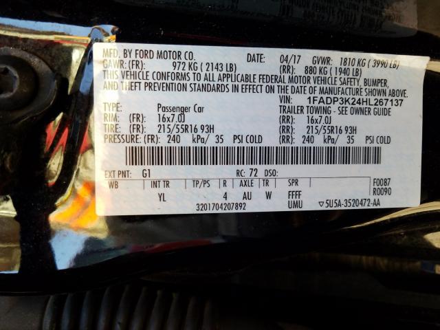 Photo 9 VIN: 1FADP3K24HL267137 - FORD FOCUS 