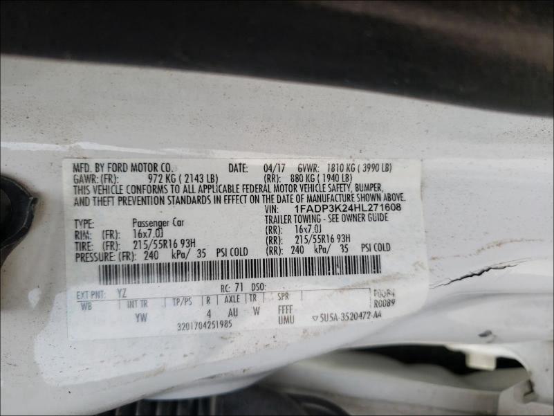 Photo 9 VIN: 1FADP3K24HL271608 - FORD FOCUS SE 