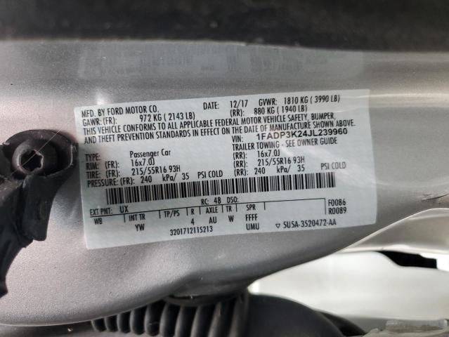 Photo 11 VIN: 1FADP3K24JL239960 - FORD FOCUS SE 