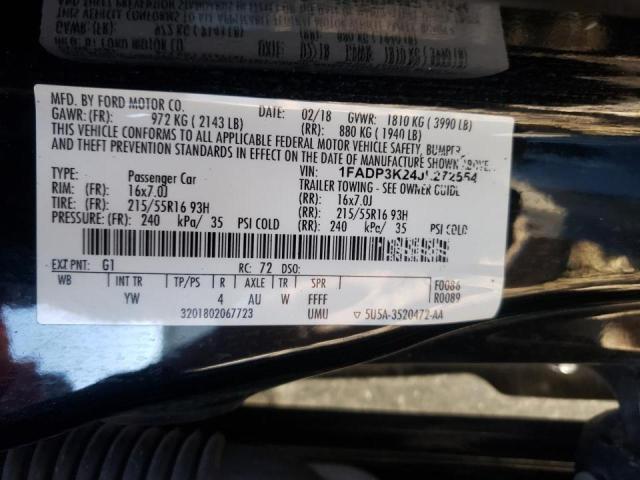 Photo 9 VIN: 1FADP3K24JL272554 - FORD FOCUS SE 