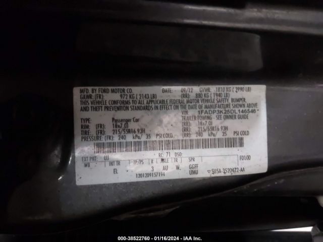 Photo 8 VIN: 1FADP3K25DL146546 - FORD FOCUS 