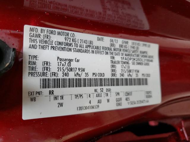 Photo 9 VIN: 1FADP3K25DL318848 - FORD FOCUS SE 