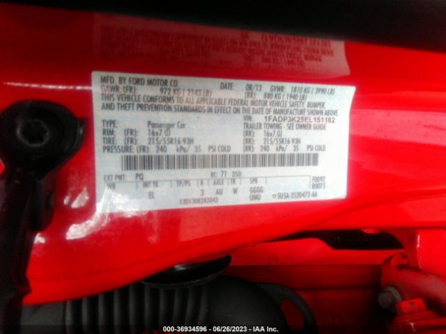 Photo 8 VIN: 1FADP3K25EL151182 - FORD FOCUS 