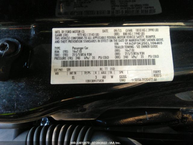 Photo 8 VIN: 1FADP3K25EL164465 - FORD FOCUS 