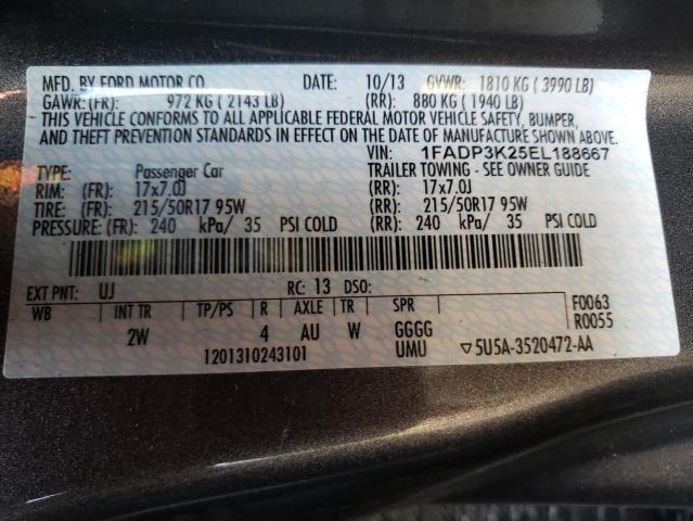 Photo 11 VIN: 1FADP3K25EL188667 - FORD FOCUS SE 