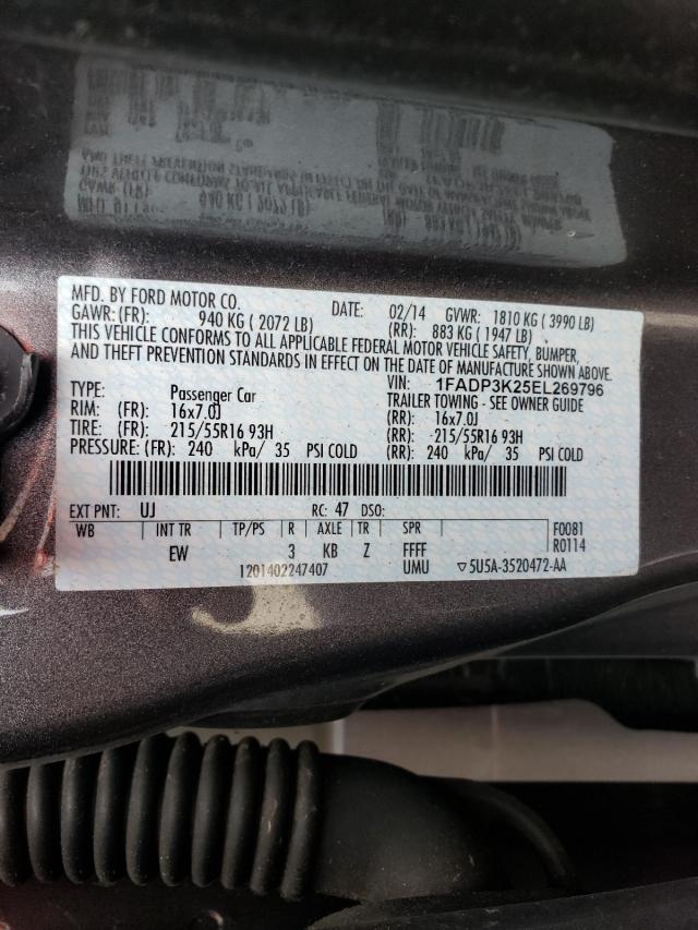 Photo 9 VIN: 1FADP3K25EL269796 - FORD FOCUS SE 