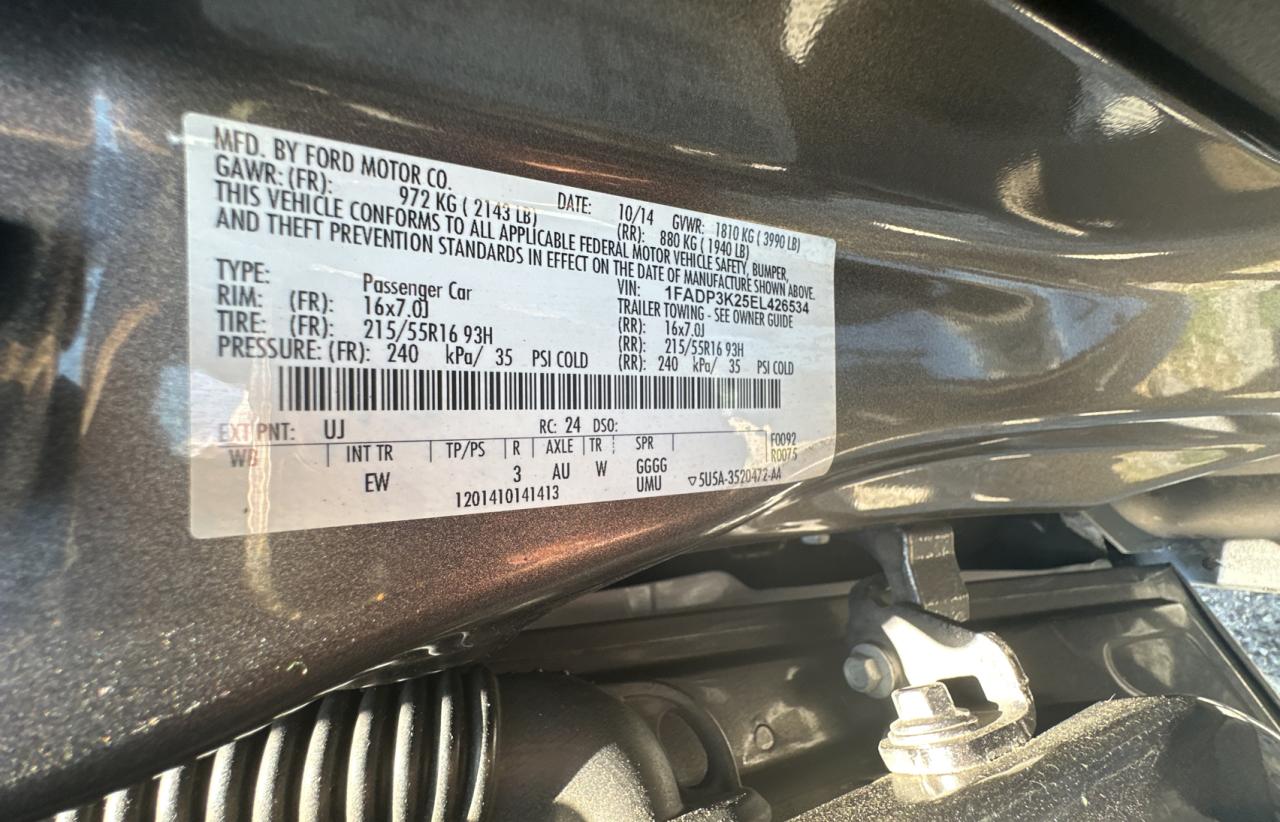 Photo 9 VIN: 1FADP3K25EL426534 - FORD FOCUS 