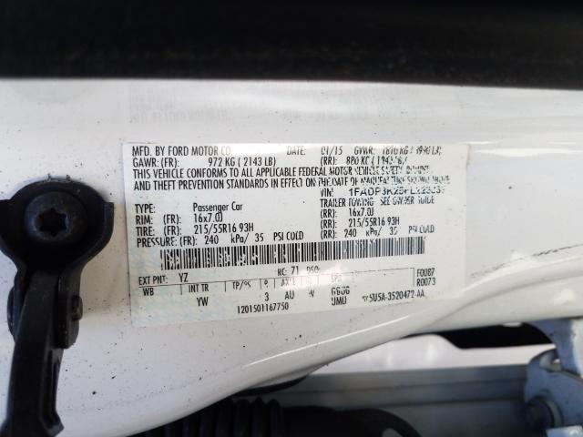 Photo 9 VIN: 1FADP3K25FL223337 - FORD FOCUS 