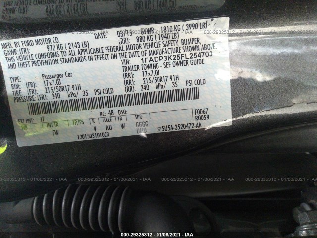 Photo 8 VIN: 1FADP3K25FL254703 - FORD FOCUS 