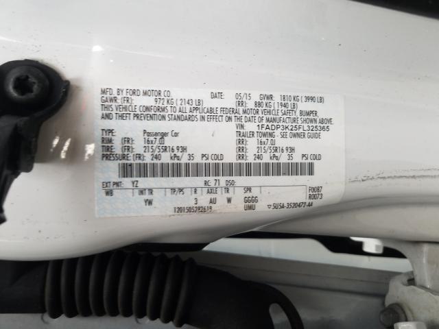 Photo 9 VIN: 1FADP3K25FL325365 - FORD FOCUS SE 