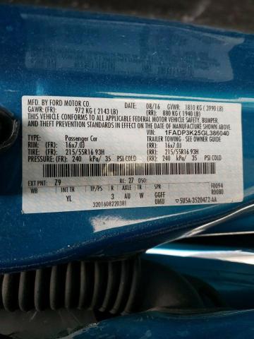 Photo 9 VIN: 1FADP3K25GL386040 - FORD FOCUS SE 