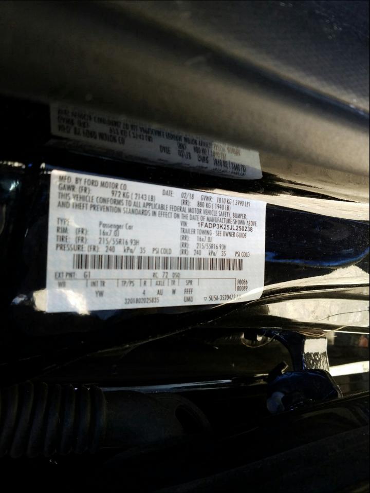 Photo 9 VIN: 1FADP3K25JL250238 - FORD FOCUS SE 