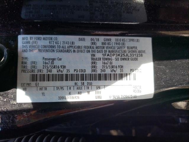 Photo 9 VIN: 1FADP3K25JL331238 - FORD FOCUS SE 