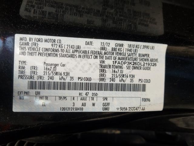 Photo 9 VIN: 1FADP3K26DL219326 - FORD FOCUS SE 