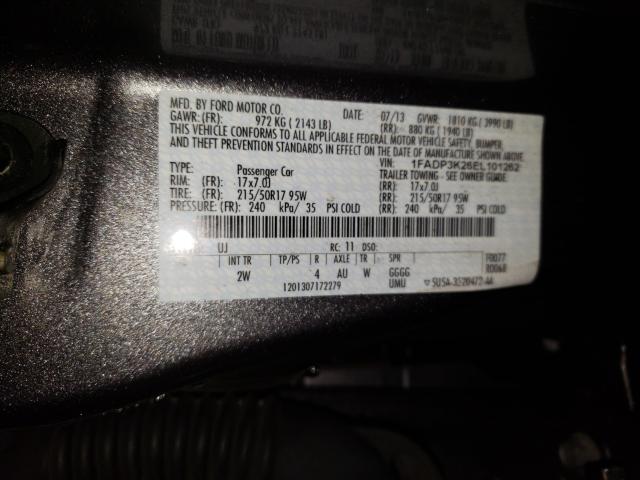 Photo 9 VIN: 1FADP3K26EL101262 - FORD FOCUS SE 