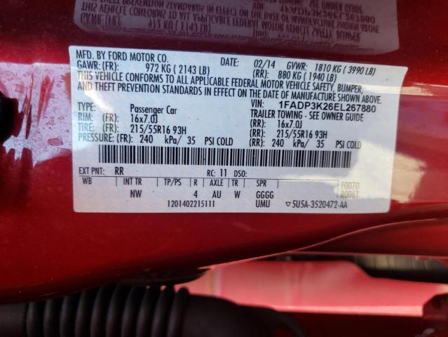 Photo 11 VIN: 1FADP3K26EL267880 - FORD FOCUS SE 