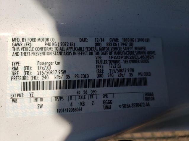 Photo 12 VIN: 1FADP3K26EL463821 - FORD FOCUS SE 