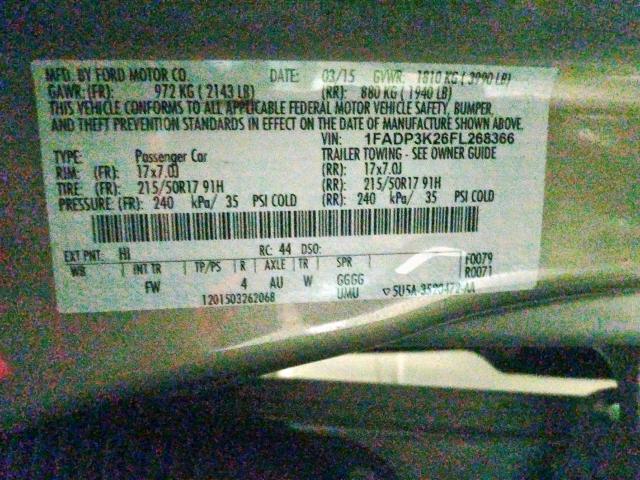 Photo 9 VIN: 1FADP3K26FL268366 - FORD FOCUS SE 