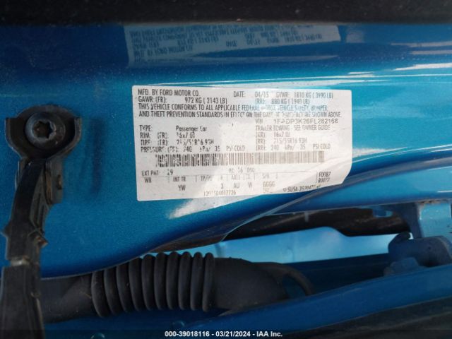 Photo 8 VIN: 1FADP3K26FL282168 - FORD FOCUS 