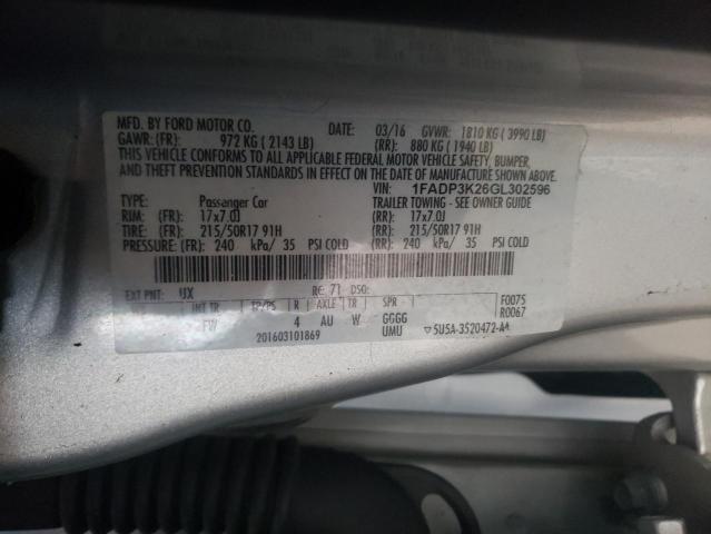 Photo 11 VIN: 1FADP3K26GL302596 - FORD FOCUS SE 