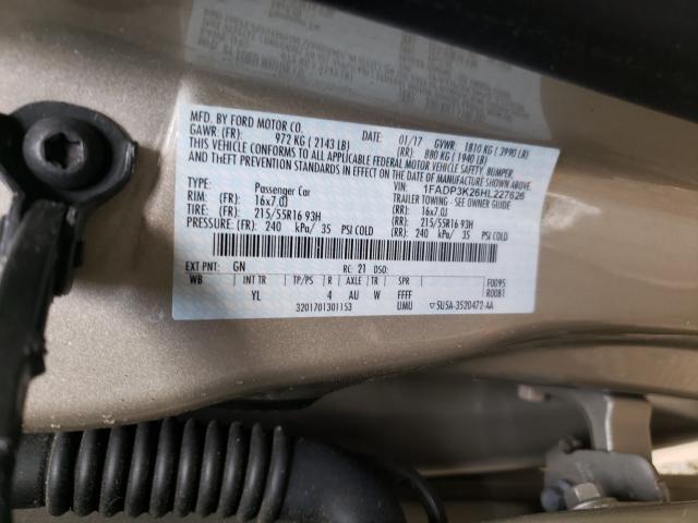 Photo 9 VIN: 1FADP3K26HL227626 - FORD FOCUS SE 