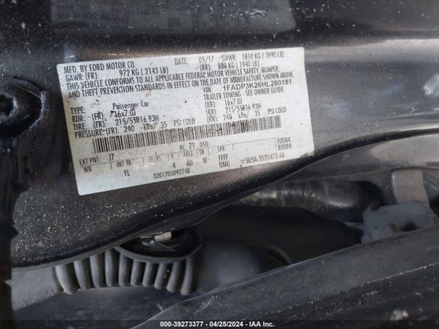 Photo 8 VIN: 1FADP3K26HL280181 - FORD FOCUS 