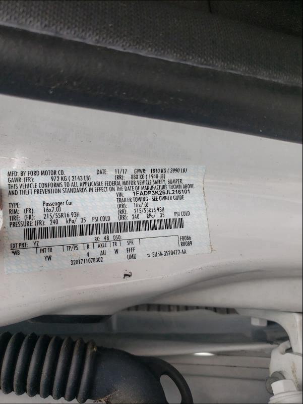 Photo 9 VIN: 1FADP3K26JL216101 - FORD FOCUS SE 