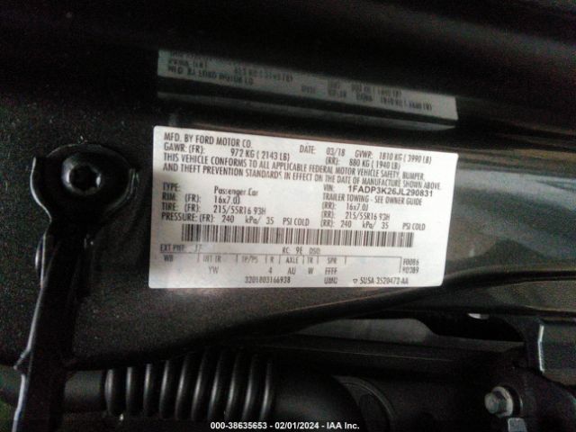 Photo 8 VIN: 1FADP3K26JL290831 - FORD FOCUS 