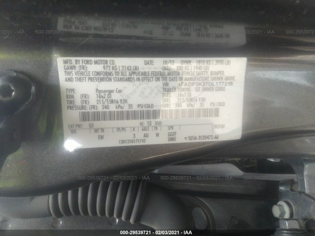 Photo 8 VIN: 1FADP3K27DL177216 - FORD FOCUS 