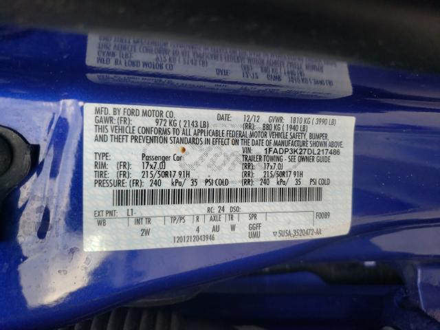 Photo 9 VIN: 1FADP3K27DL217486 - FORD FOCUS SE 