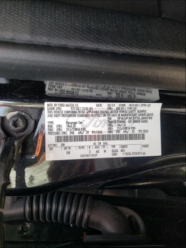 Photo 9 VIN: 1FADP3K27DL269765 - FORD FOCUS SE 