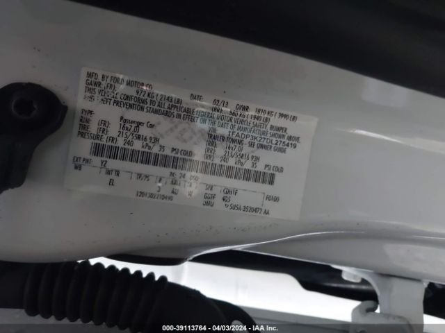 Photo 8 VIN: 1FADP3K27DL275419 - FORD FOCUS 