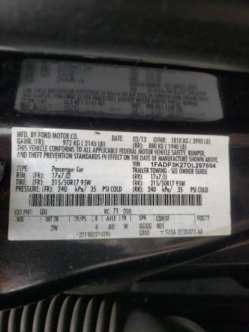 Photo 9 VIN: 1FADP3K27DL297694 - FORD FOCUS SE 