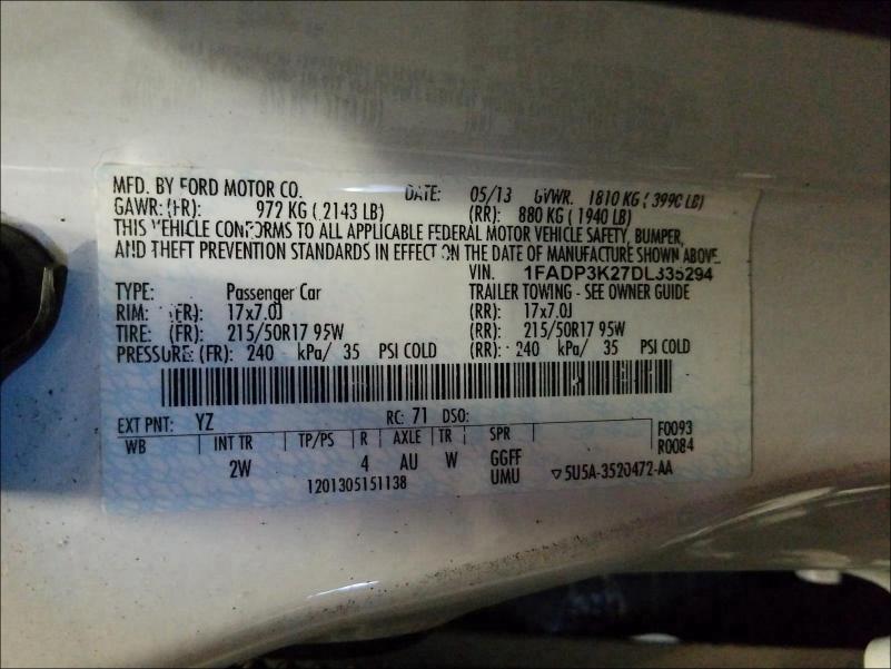 Photo 9 VIN: 1FADP3K27DL335294 - FORD FOCUS SE 