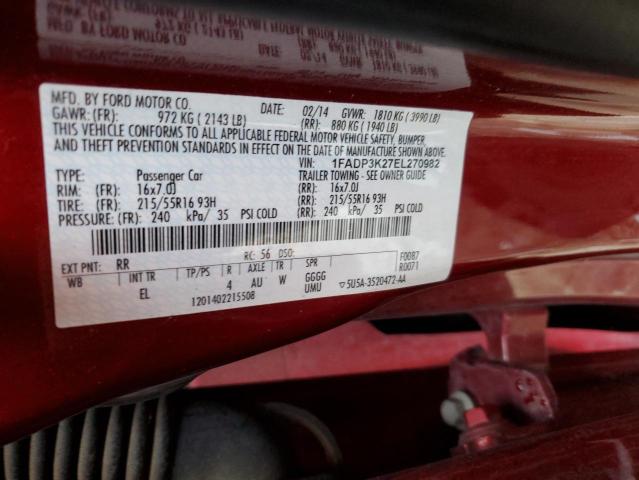 Photo 11 VIN: 1FADP3K27EL270982 - FORD FOCUS SE 