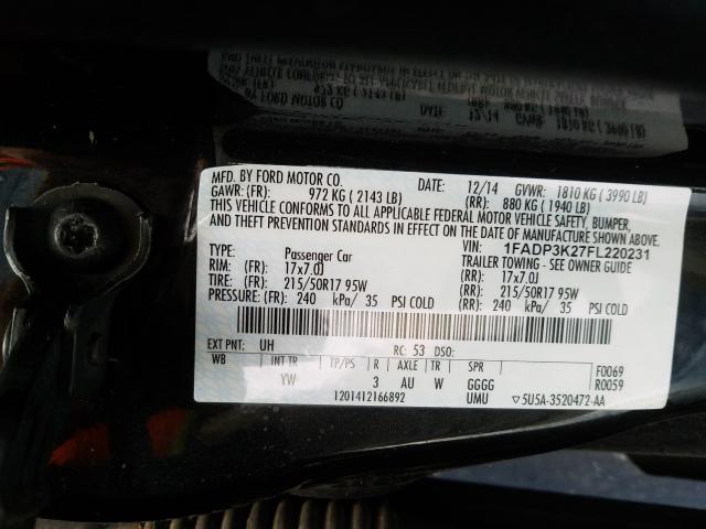 Photo 9 VIN: 1FADP3K27FL220231 - FORD FOCUS SE 