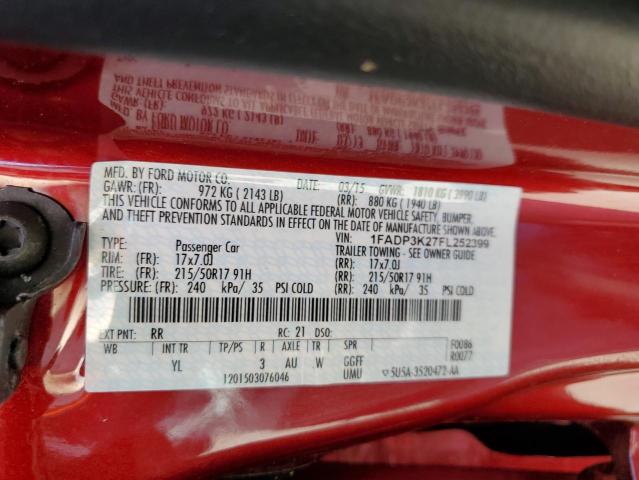 Photo 11 VIN: 1FADP3K27FL252399 - FORD FOCUS SE 